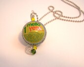 Mello Yellow Bottle Cap Bead Necklace
