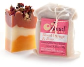 Blood Orange & Rose Artisan Soap - Handmade Soap, Herbal Soap, All Natural Soap, Vegan Soap