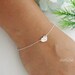 Monogram Bracelet, STERLING silver Heart Jewelry, Customize bracelet, Heart charm bracelet, Bridesmaid Initial bracelet, Christmas gifts