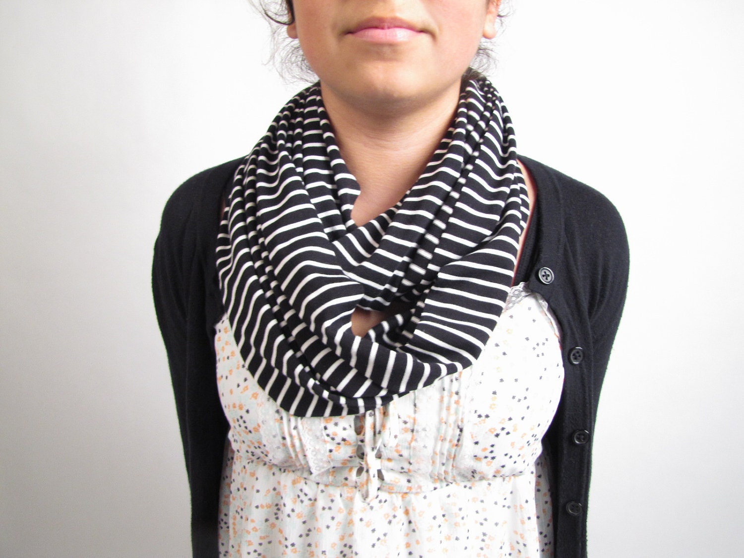 Bamboo Stripe Circle Scarf