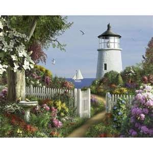 Lighthouse Garden  Cross Stitch Pattern PDF
