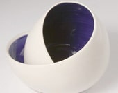 Sculpture - Porcelain Egg Chair Sculpture in Sapphire Blue