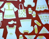 Fabric by the yard - Kokka - Trefle - made in Japan - 100% cotton - Brown