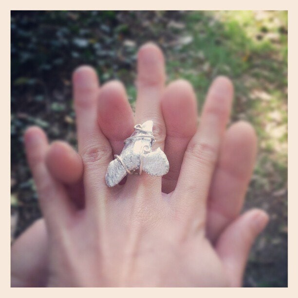 Silver Shark Tooth Ring - Tribal