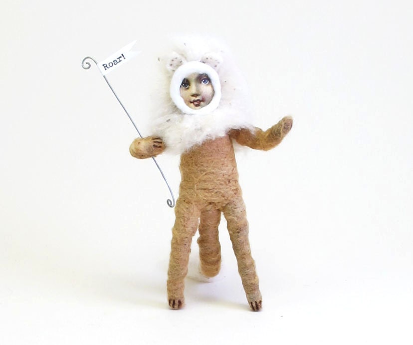 Spun Cotton Vintage Style Lion Boy