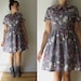 cotton cat print petal collar dress Supayana- READY TO SHIP