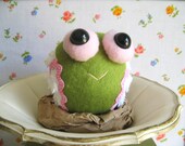 darling Baby Owl in Nest