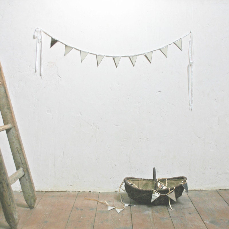 Mirrored Bunting Garland - Rustic Romantic French Decor MADE TO ORDER