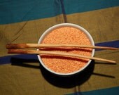 Handcarved Applewood Chopsticks - Pair No. 7
