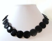Sleek Black Obsidian and Vermeil Necklace, Black and Gold - Christian Jewelry - Light in the Darkness