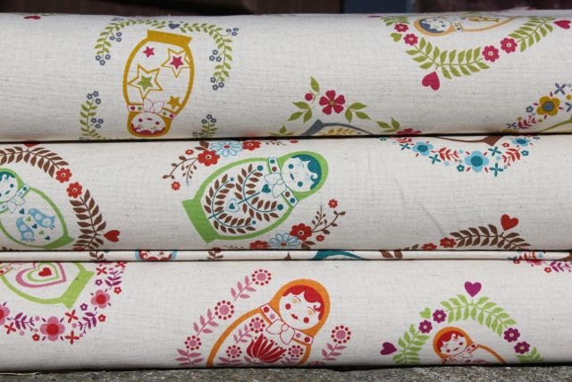 matryoshka fabric 1/2 yard