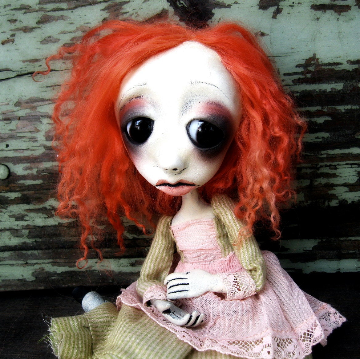Gothic Ooak  Art Doll Halloween Decoration Josephine Weltey RESEVERED  for L