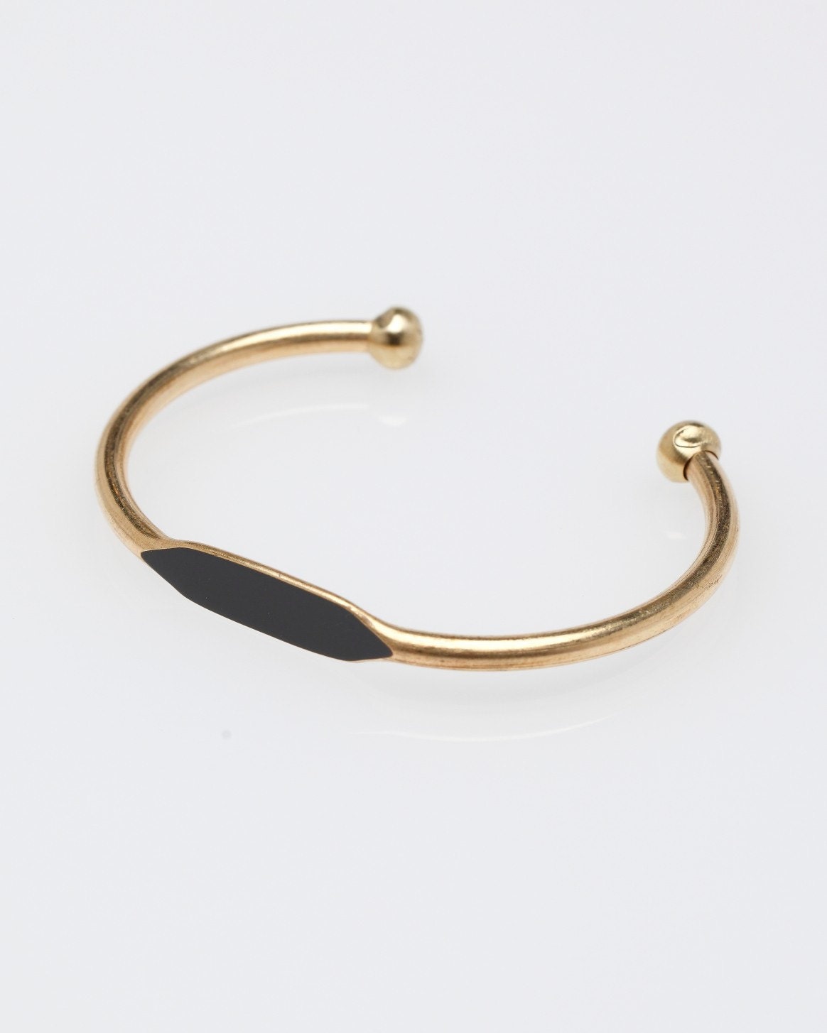 Steel Grey Hand Painted Brass ID Bracelet