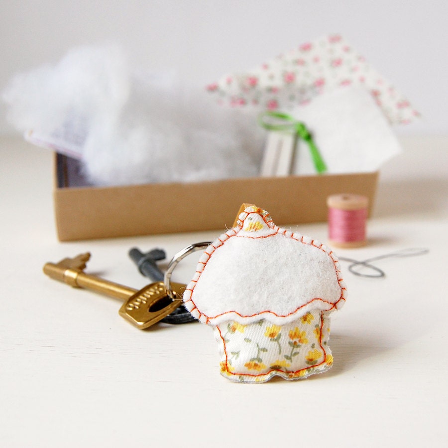 Make Your Own Cupcake Keyring Kit - Sewing Kit