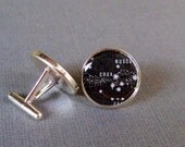 Map Cufflinks Southern Cross Heirloom Constellation Star  Solid Sterling Silver Cast One Piece Crux Australia
