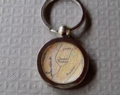 Yankee Stadium Map Key Ring  Stainless Steel Vintage  New York  Atlas