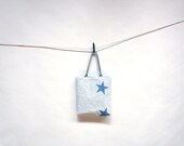 Recycled Sail Tote Bag - Rising Light Blue Stars