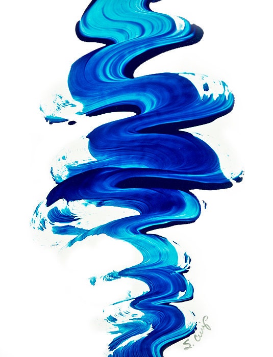 Blue White Painting Abstract Art Minimalist Minimal Minimalism Simple High Contrast Pure Water 253 Sharon Cummings Artist