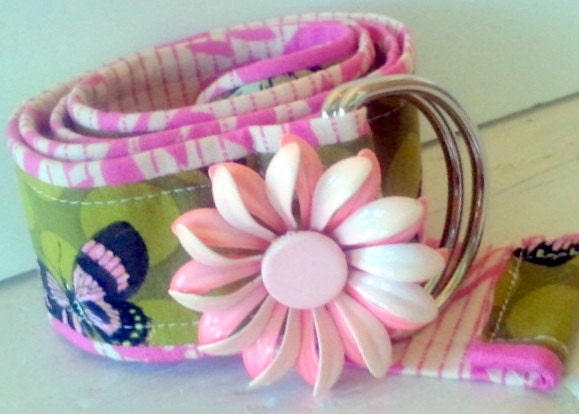 Half Price Sale Botique Flower Power Belt with Butterflies