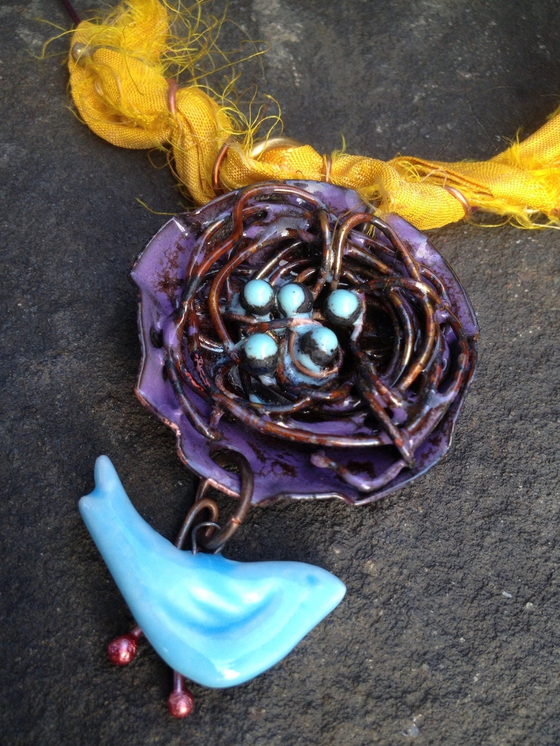 NESTING INSTINCTS NECKLACE Purple