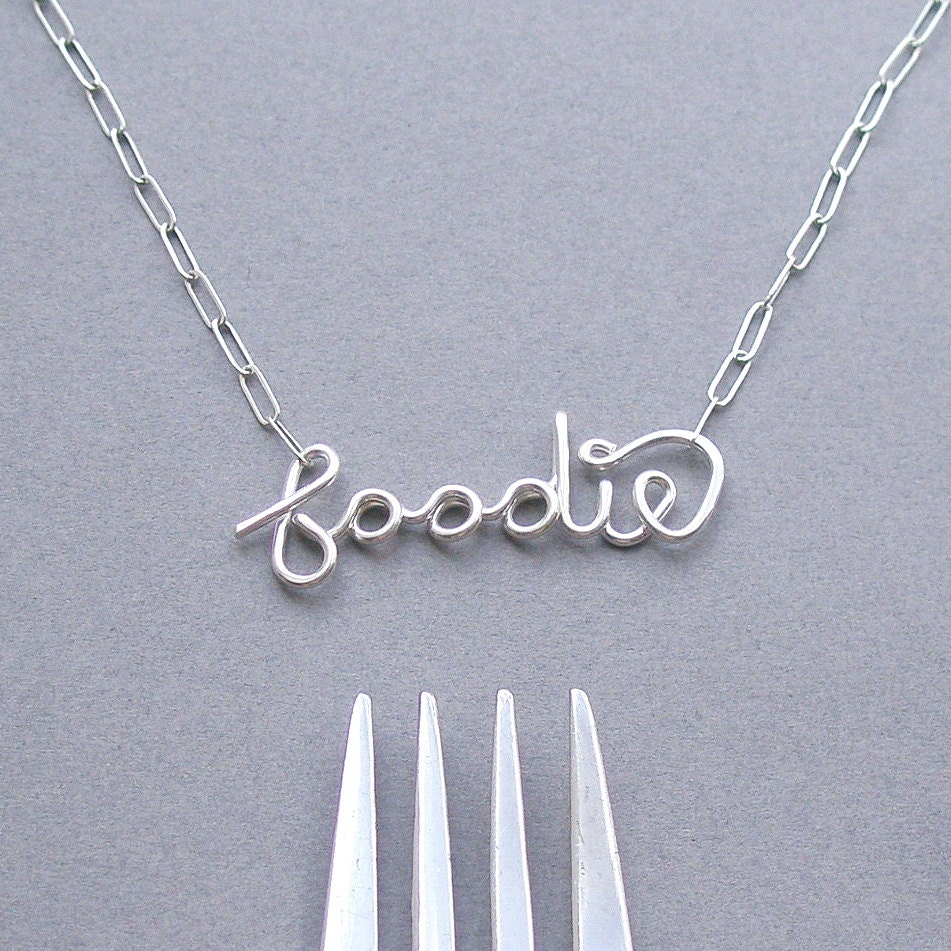 foodie necklace - all sterling silver