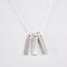 Silver rays - sterling silver bars fringe necklace - modern jewelry gift for her