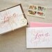 Set of 6 - Peace Love Cupcakes Letterpress Cards