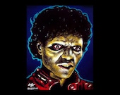 Print 8x10" -  Thriller - Michael Jackson Pop Art Zombie Dark Art 80s Dance Monster Creature Spooky Creepy Soul Disco King Frankenstein