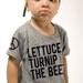 lettuce turnip the beet - eco-heather grey track shirt - baby and toddler sizes