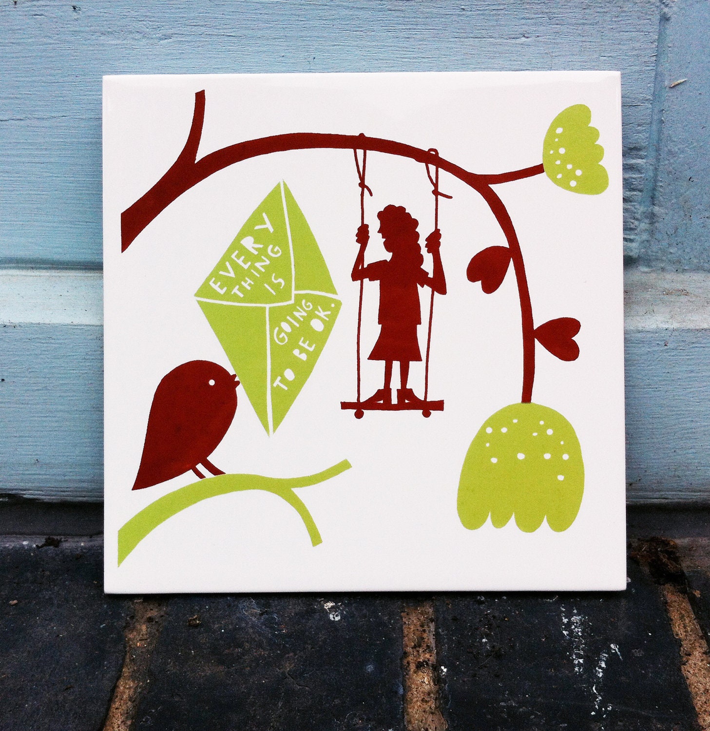 Everything Is Going To Be OK ceramic tile