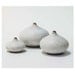 Set of 3 Droplet Vases in Rustic White Crater Glaze by Sara Paloma
