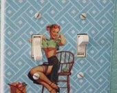 Sewing Room Pinup Girl Light Switch Cover