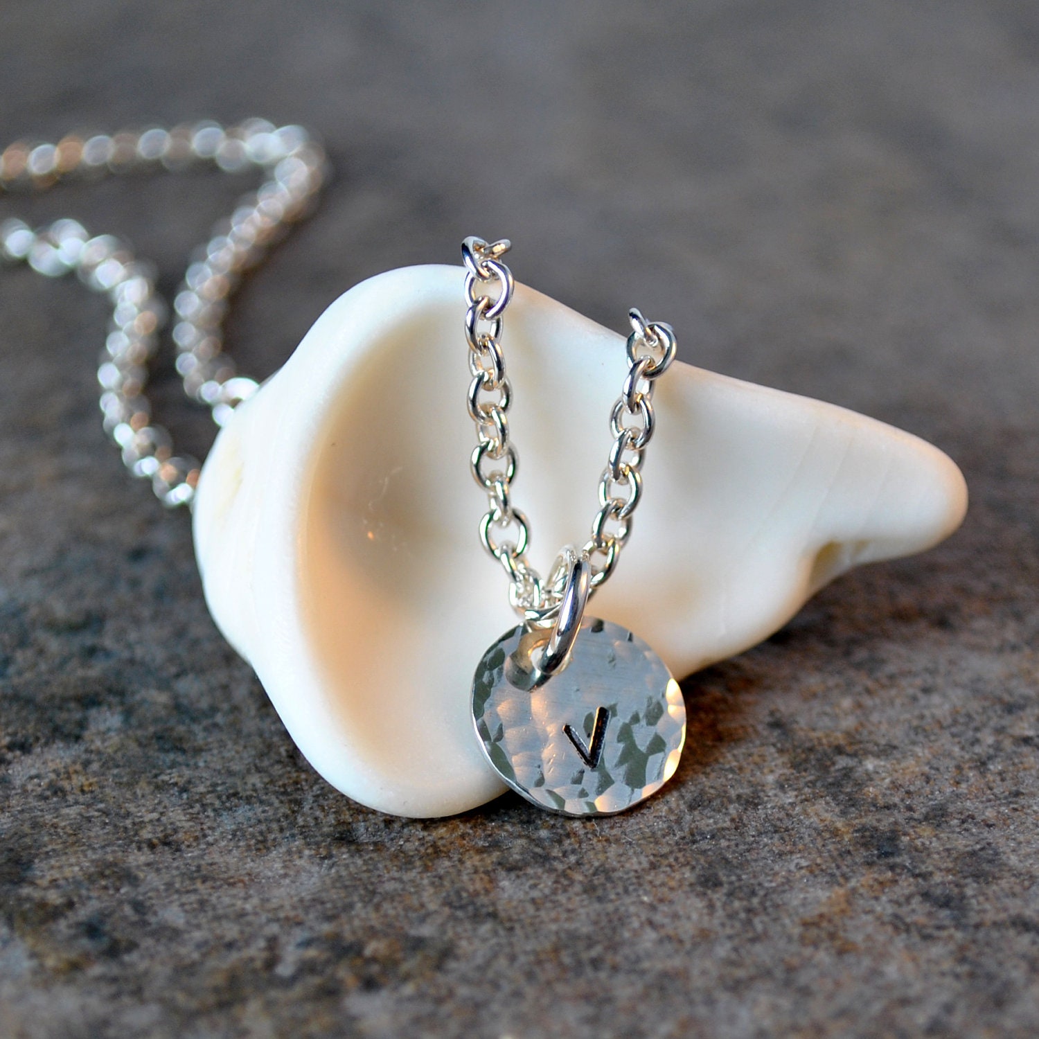 marley pendant for girls - sterling silver initial necklace with pearls