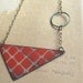 Red and Aqua Enamel Necklace