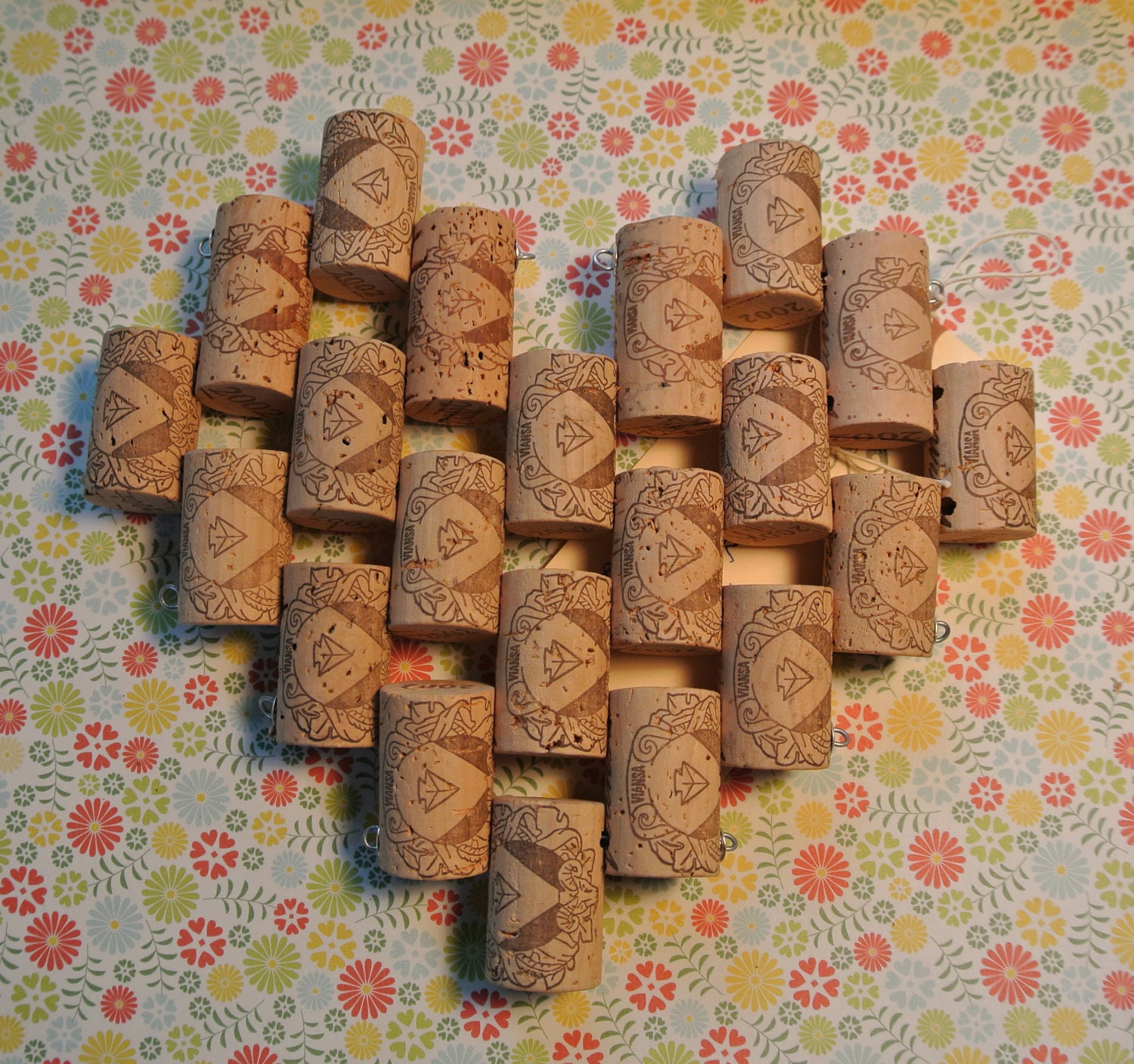 Heart Shaped Recycled Wine Cork Trivet