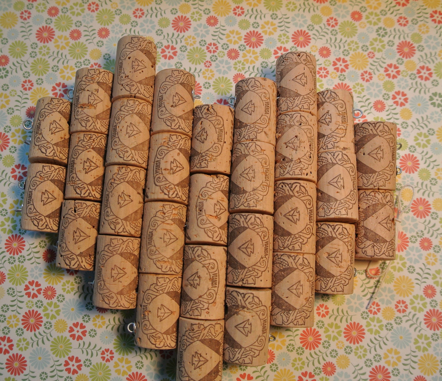Heart Trivet made from corks