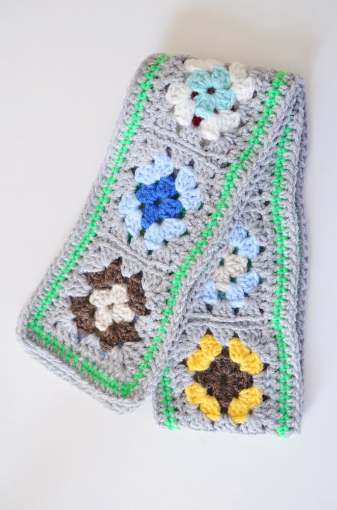 Kids Crochet Granny Scarf