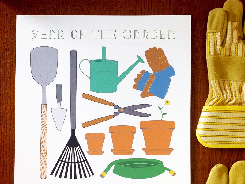 12x18 The Year of the Garden 2013 Large Wall Calendar Poster