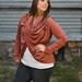 Plus size cardigan - wraparound sweater in rust jersey - fall fashion