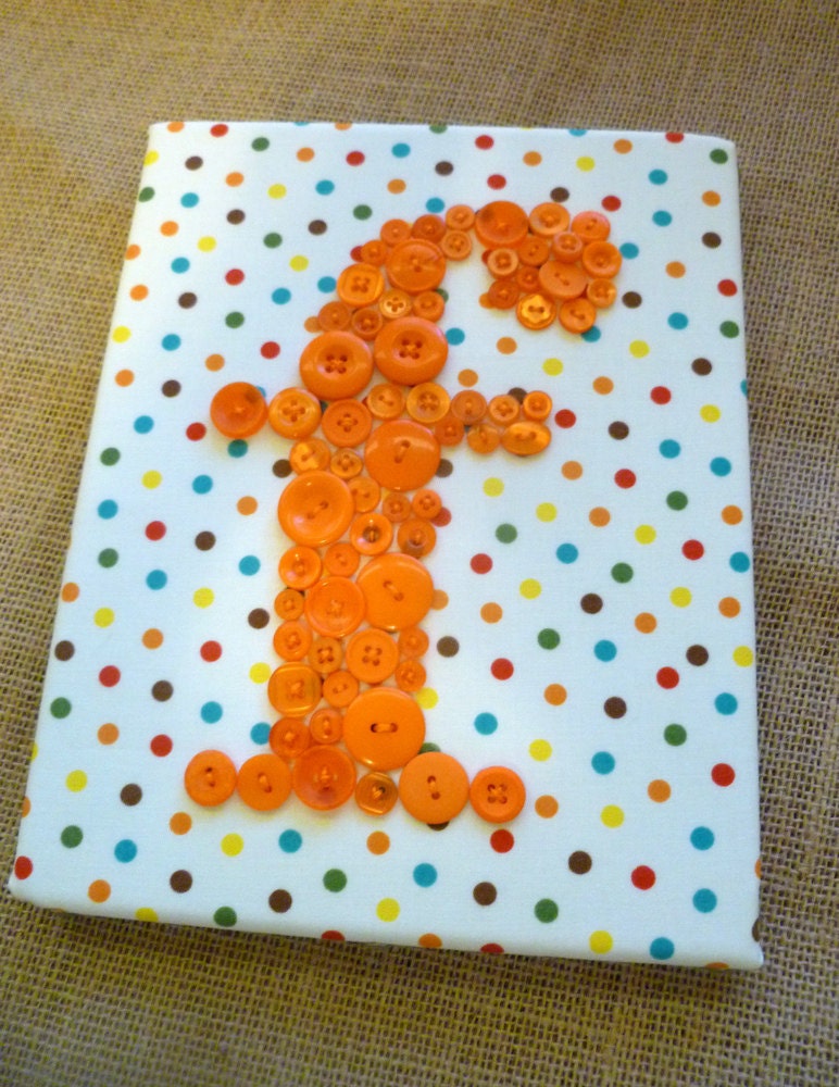 Baby Nursery Wall Art, Children Wall Art, Baby Nursery Decor, Baby Shower Gift on 8"x10" Canvas -- Ready to Ship Now Letter 'F'