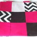 Tote Pink Black Blocks - Shoulder Bag