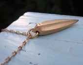 Matte Gold Spike Necklace