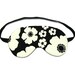 Black and Cream Flowers Sleep Eye Mask