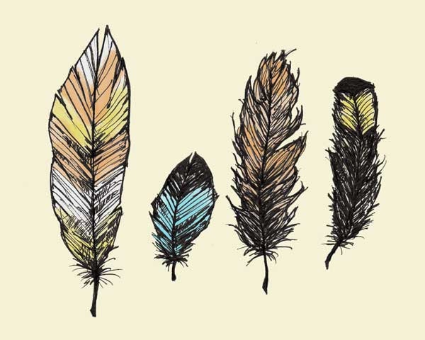 Four Feathers Print