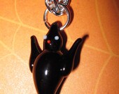Halloween Ghost Necklace Jewelry Lampwork Glass Charm Pendant Costume Accessory FREE SHIPPING USA/Canada