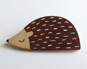 Hand Painted Hedgehog Badge or Pin