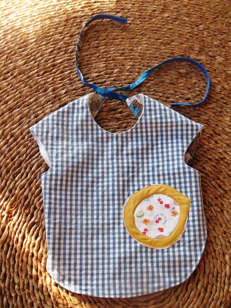 Baby shirt bib Fruit Basket, size 6 to 18 months