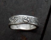 Midnight Rose Fine Silver Ring - Made to Order in Your Size
