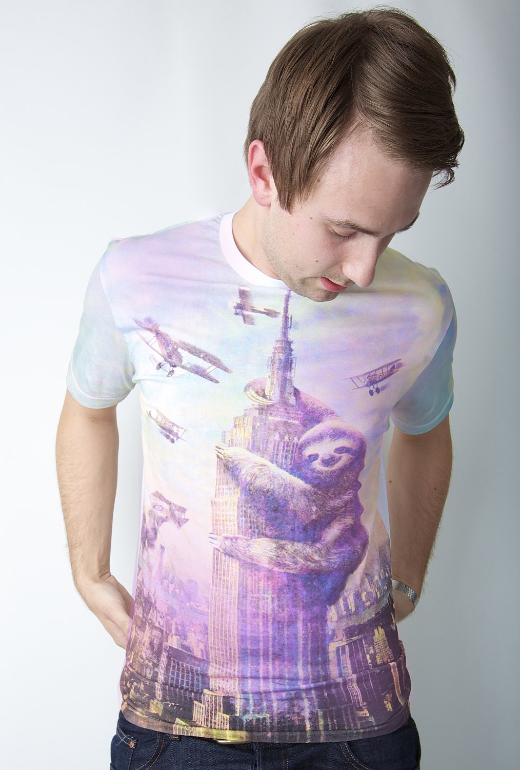 Sloth, Retro Edition, Slothzilla, Men's Tee, Sloth shirt, Available S M L XL 2XL
