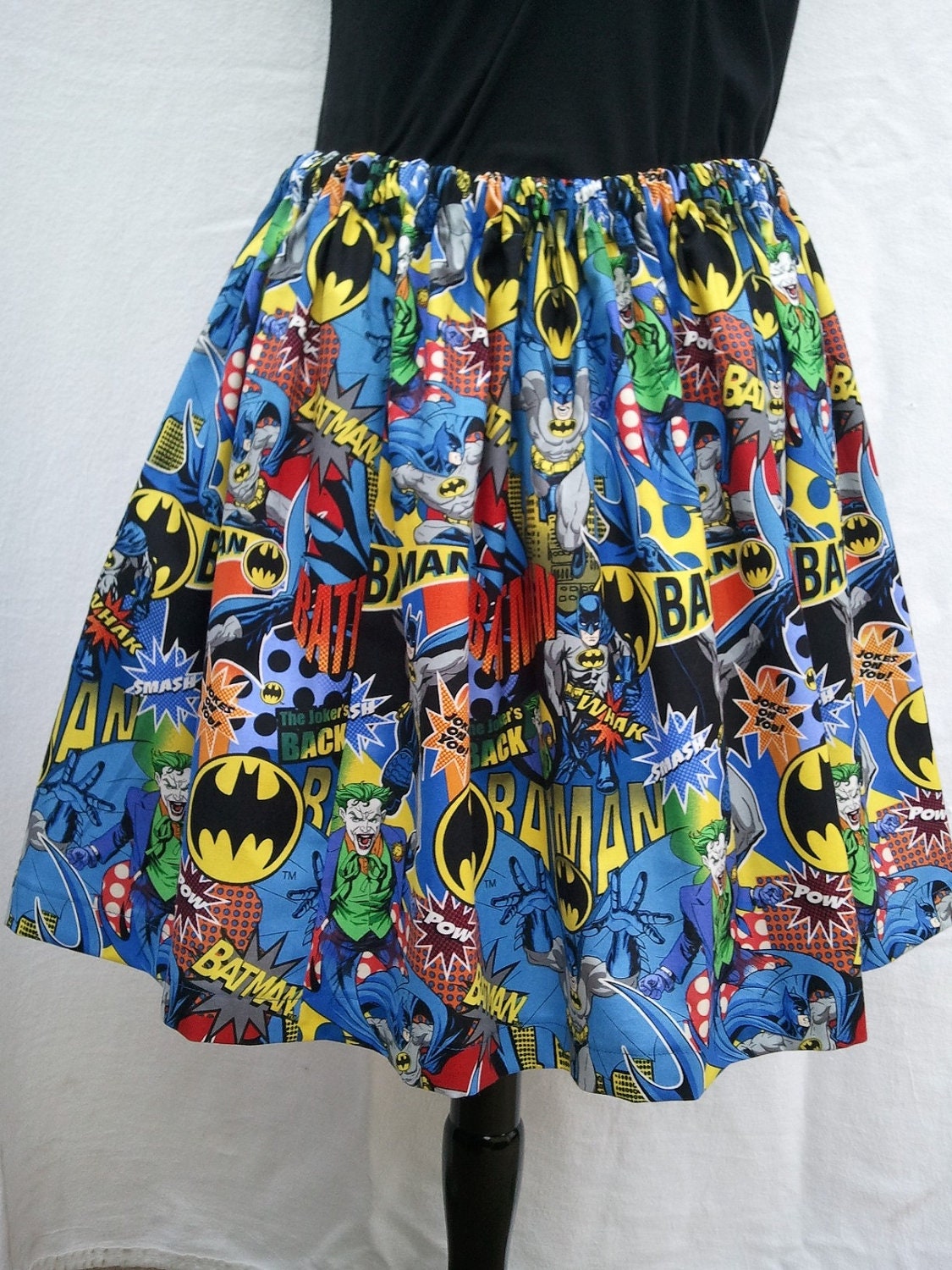 Women's Full Skirt Made From Batman Fabric Three Choices